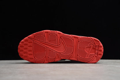 Tênis Cano Alto Couro Preto Branco Detalhe Vermelho
