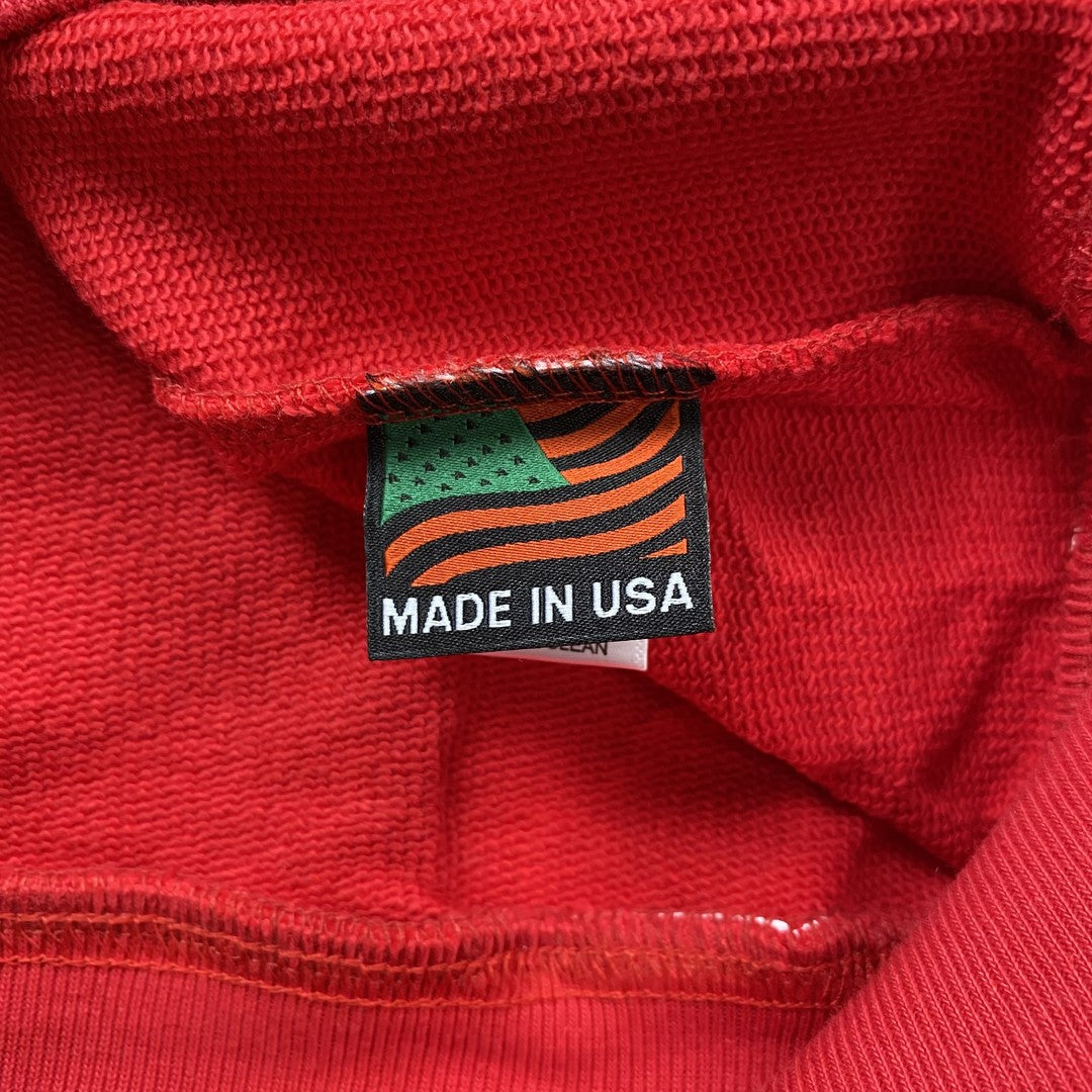 Moletom Algodão Vermelho Estampa Grinalda