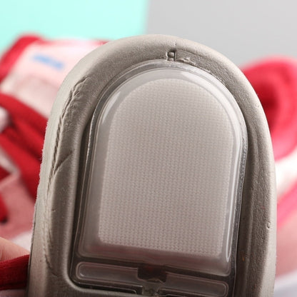 Tênis Cano Baixo Skate Couro Rosa Padrão Corações