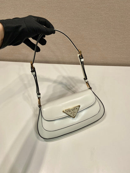 Bolsa Shoulder Couro Estruturada Preta