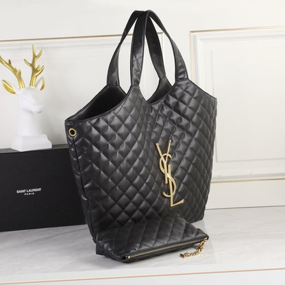 Bolsa Tote Couro Bege Estruturada 58cm