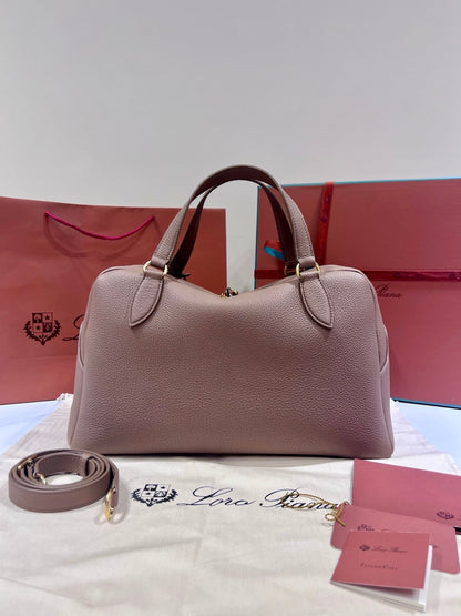 Bolsa Satchel Couro Caramelo Média