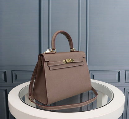 Bolsa Satchel Couro Estruturada com Alça Superior