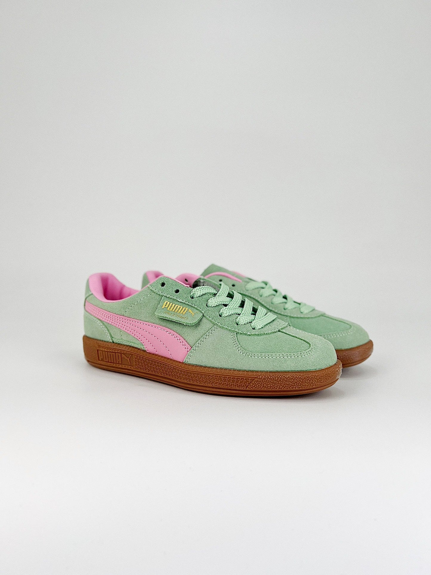 Tênis Couro Colorido Branco Mint e Rosa