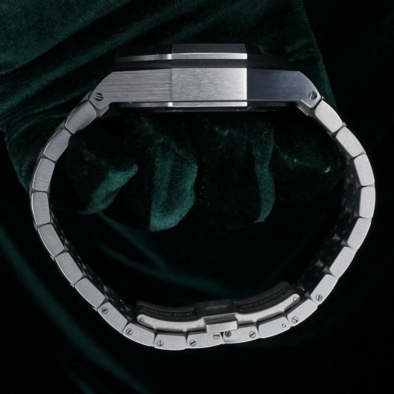 Relógio Automático Esportivo 42mm Cinza Grafite Pulseira Integrada