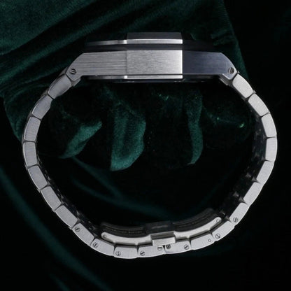 Relógio Automático Esportivo 42mm Cinza Grafite Pulseira Integrada