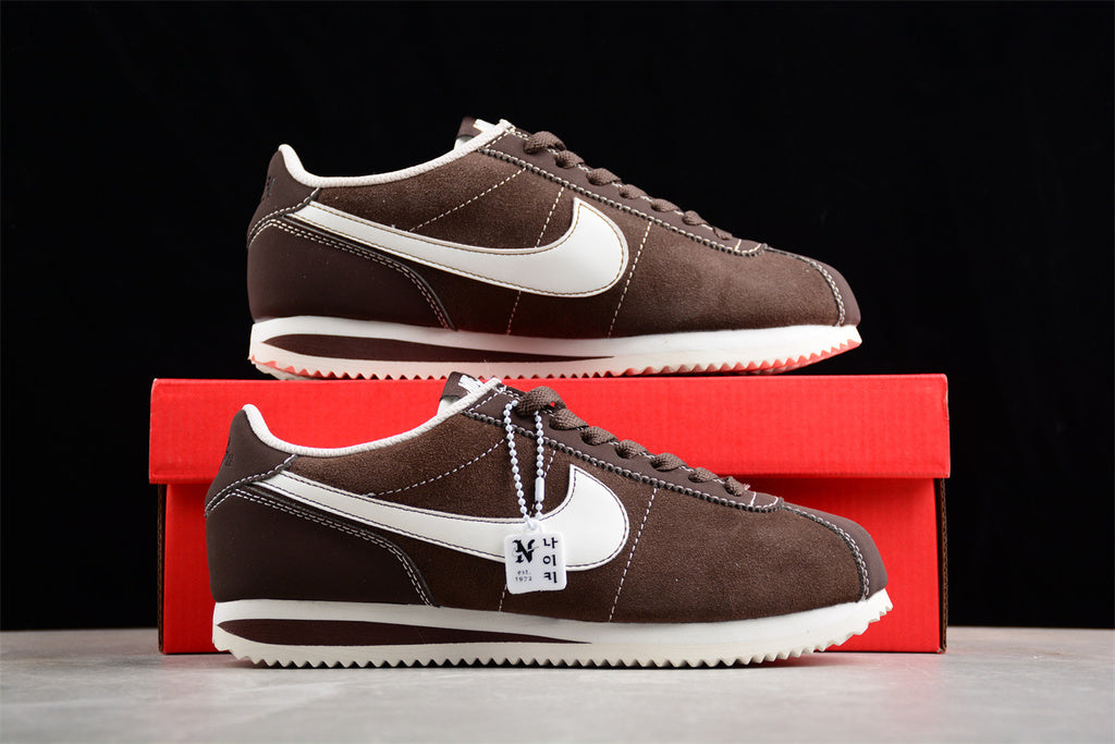 Tênis Casual Couro Marrom Liso