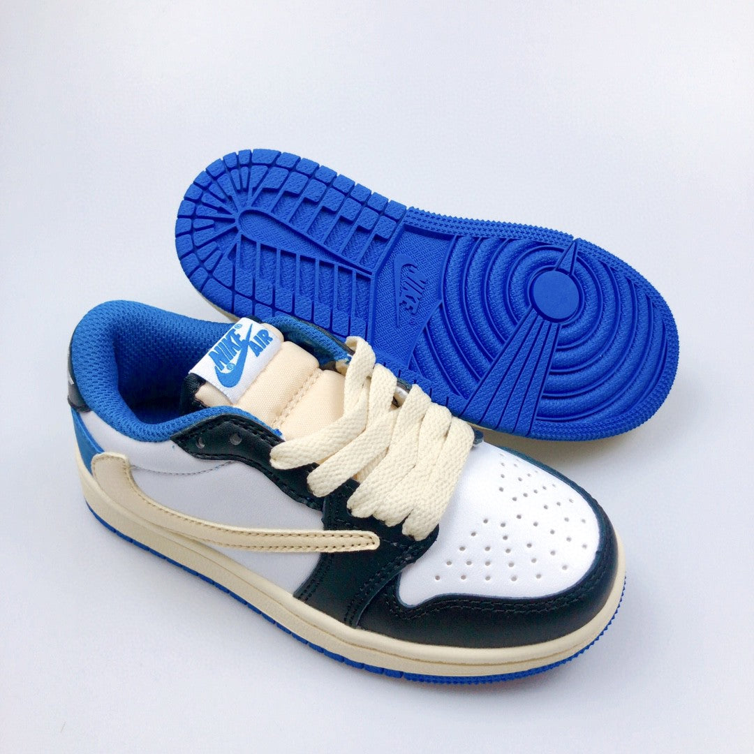 Tênis Cano Alto Basquete Couro Azul Infantil