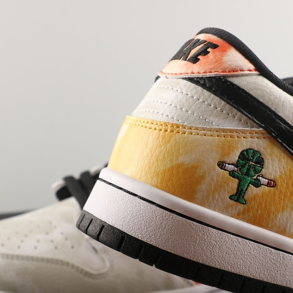 Tênis Cano Baixo Lona Tie-Dye Branco