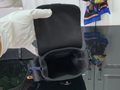 Bolsa Nano Couro Taurillon Padrão Monograma Geométrico