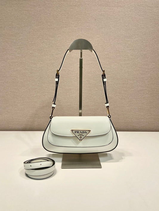 Bolsa Shoulder Couro Estruturada Preta