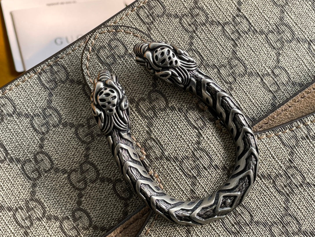 Bolsa Ombro Lona Padrão Entrelaçado Bege e Preto Pequena