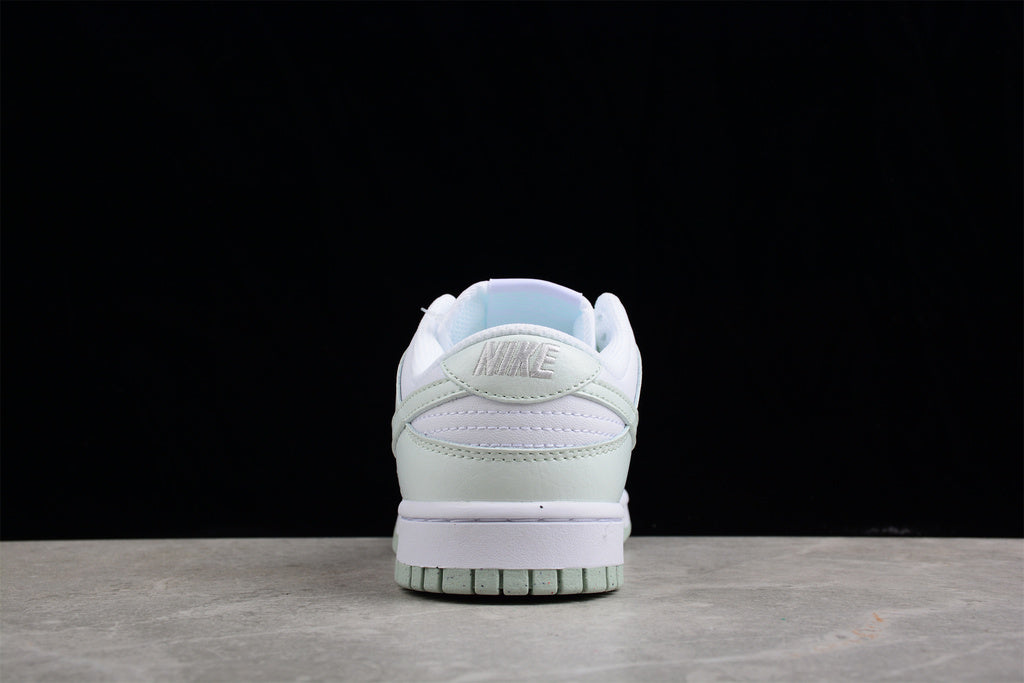 Tênis Skate Couro Cano Baixo Branco Verde Menta