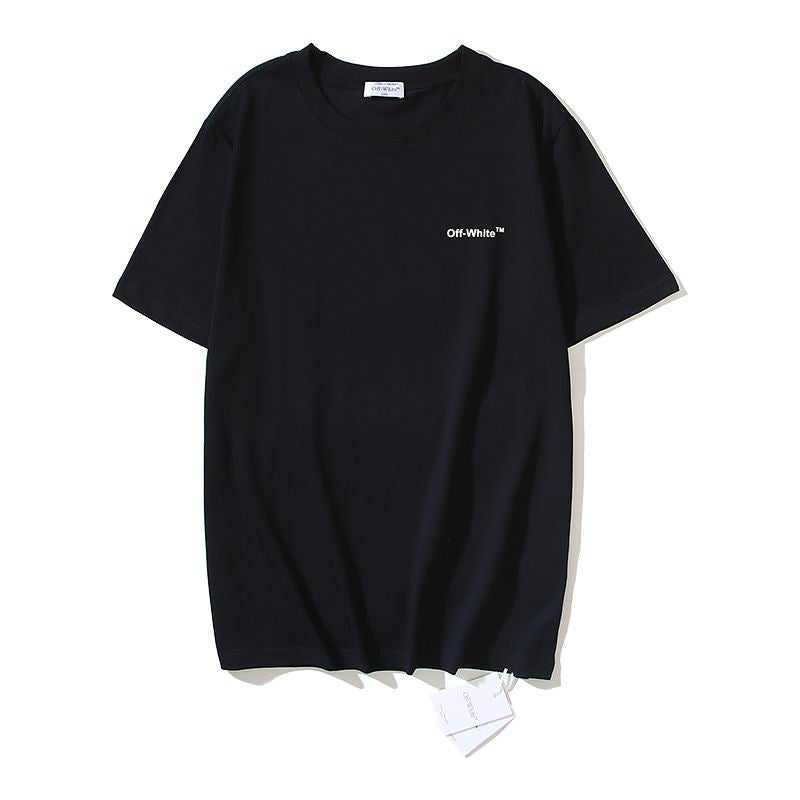 Camiseta Algodão Preto Estampa Seta Frontal
