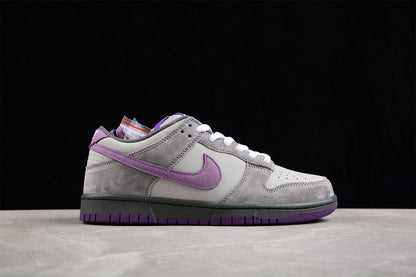 Tênis Cano Baixo Couro Roxo Detalhe Pombo