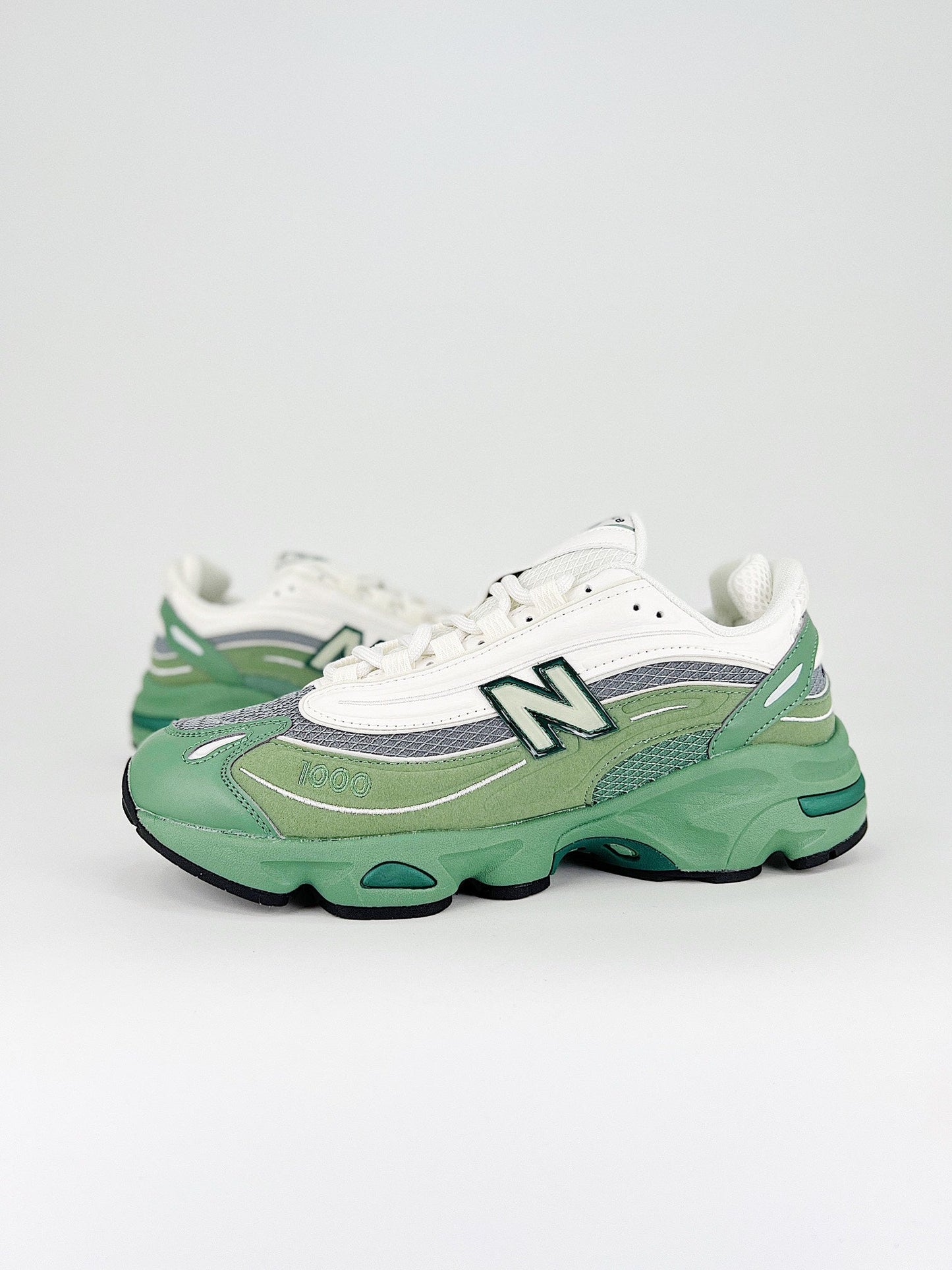 Tênis Runner Mesh Verde Cinza