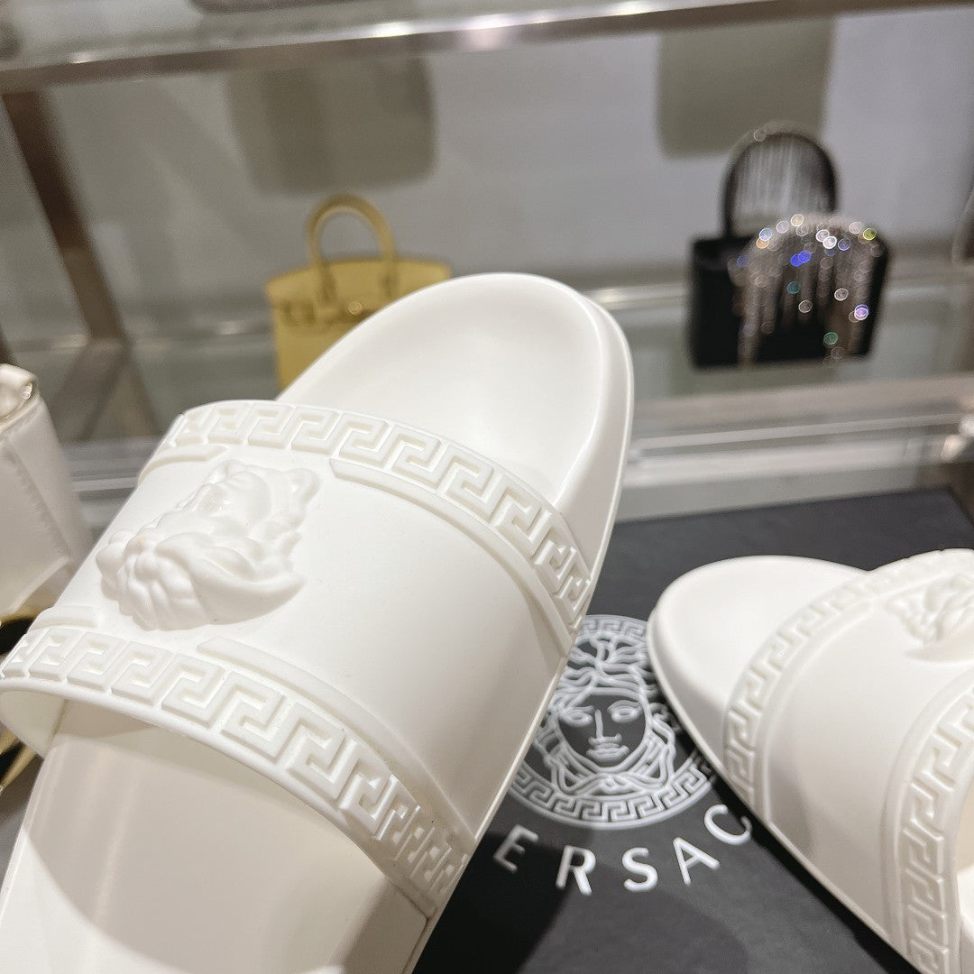 Chinelo Slide Couro Branco