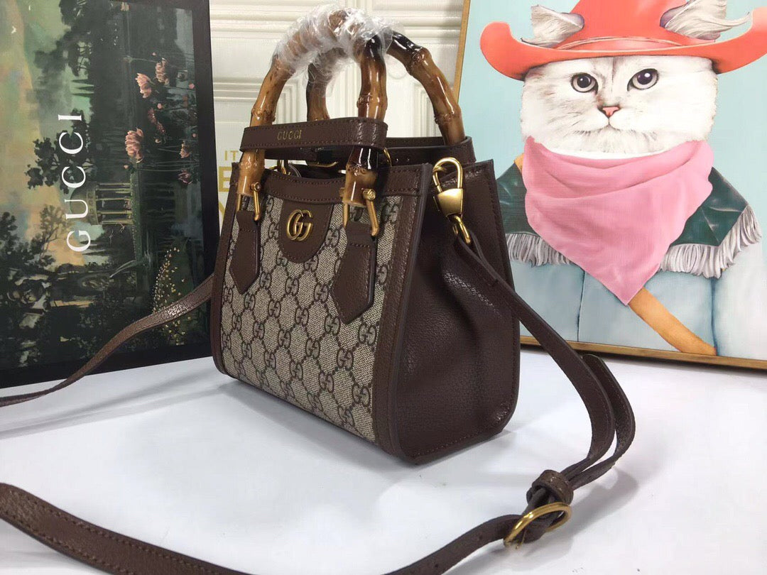 Bolsa Tote Couro Padrão Entrelaçado Camel e Preto Pequena
