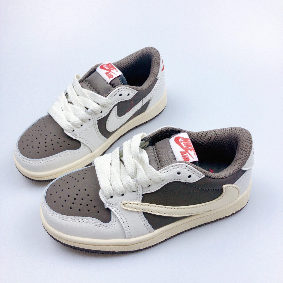 Tênis Cano Alto Basquete Beige Infantil Detalhe Contrastante