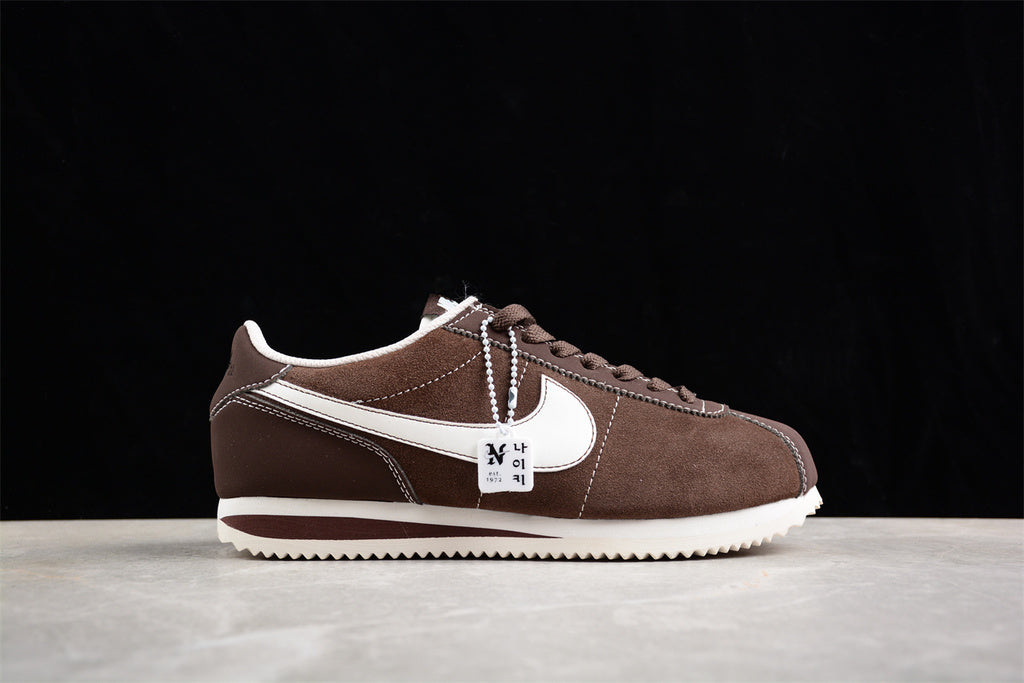 Tênis Casual Couro Marrom Liso