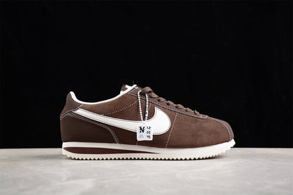 Tênis Casual Couro Marrom Liso
