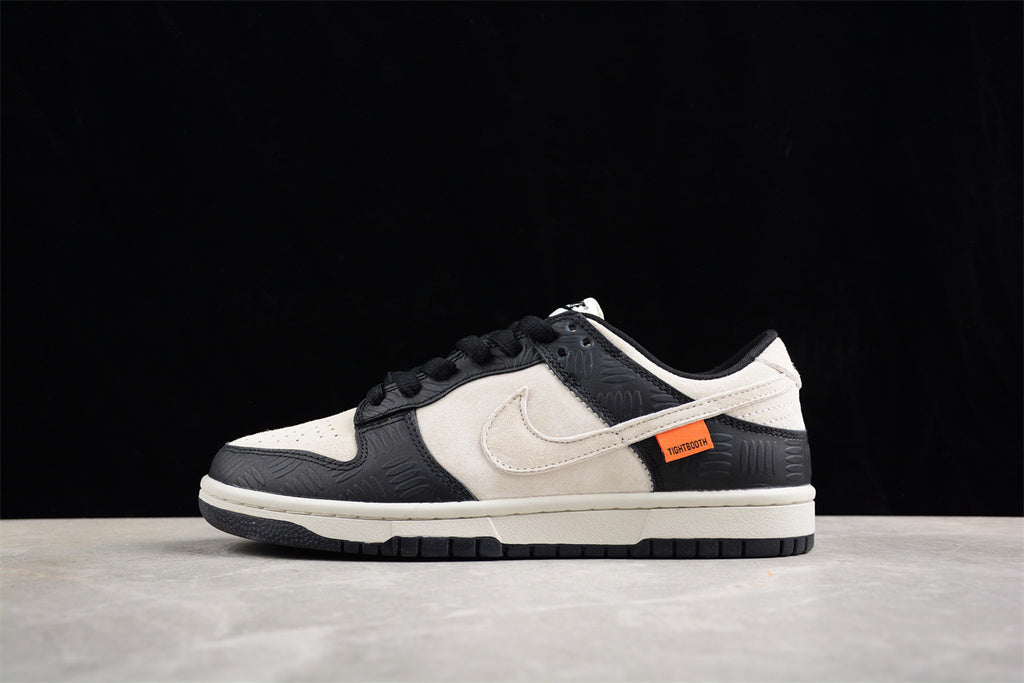 Tênis Cano Baixo Couro Bicolor Preto e Branco