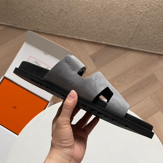 Hermès Chypre Suede - Cinza