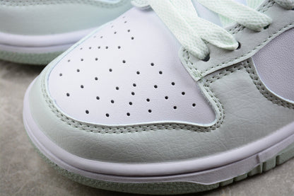 Tênis Skate Couro Cano Baixo Branco Verde Menta
