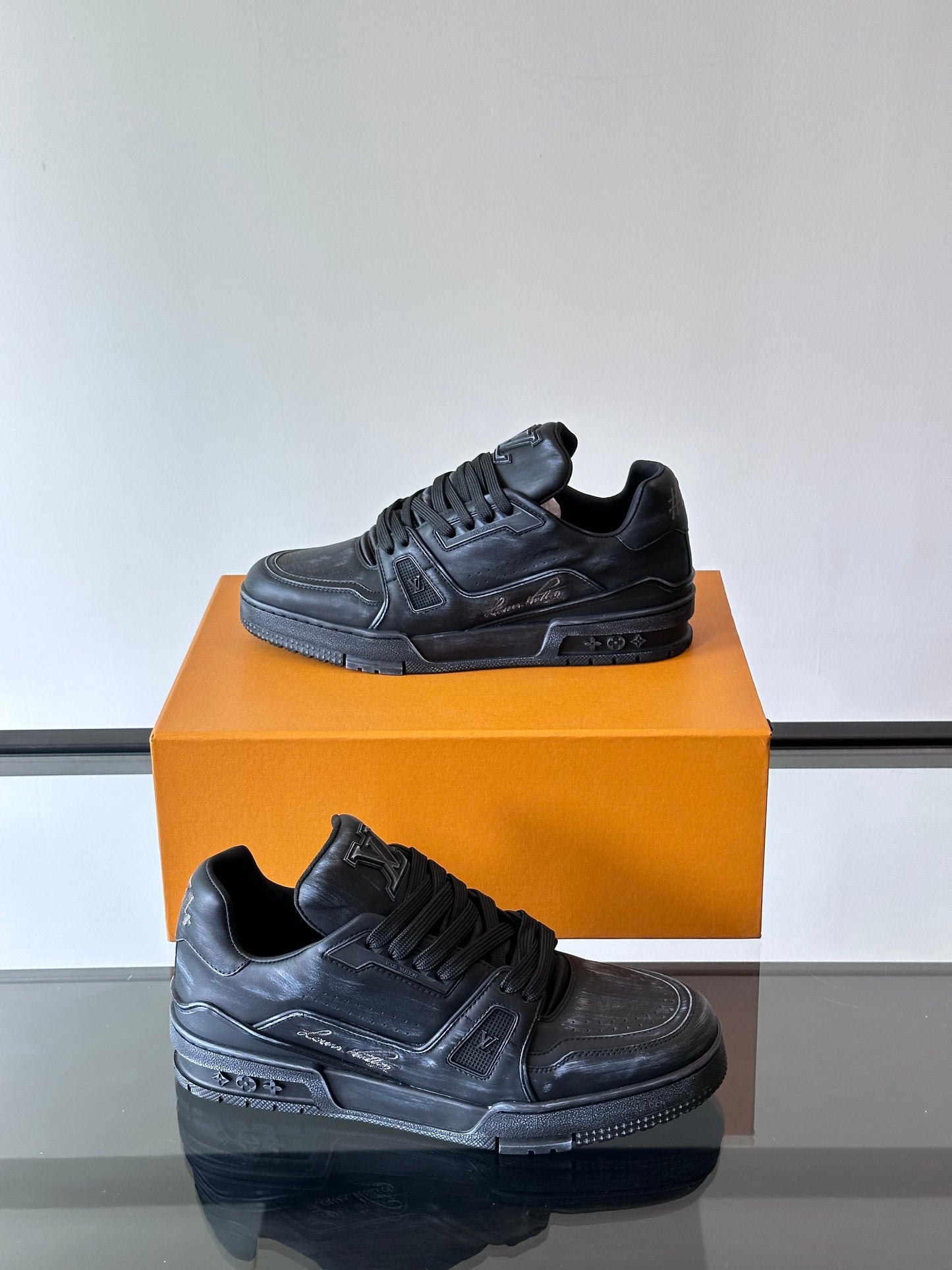 Tênis Casual Couro Preto