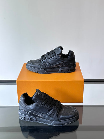 Tênis Casual Couro Preto