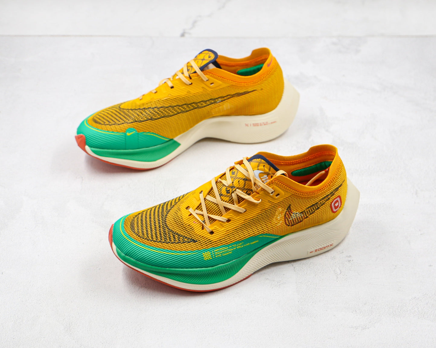 Tênis Runner Malha Amarelo Limão Detalhe Verde