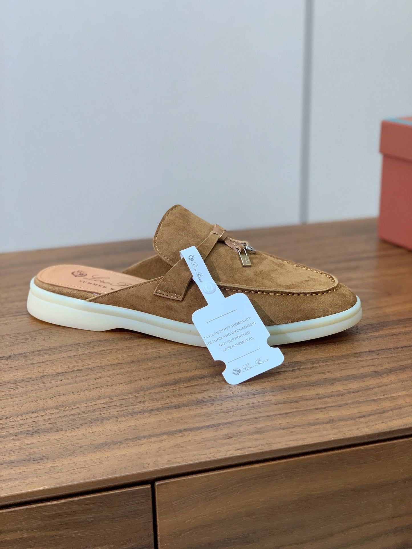 Mule Casual Couro Marrom Claro