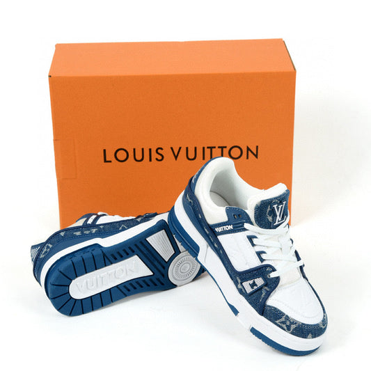 Tênis Infantil Casual Couro Azul