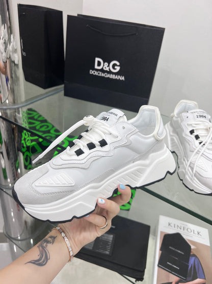 Tênis Couro Branco Cano Baixo Casual