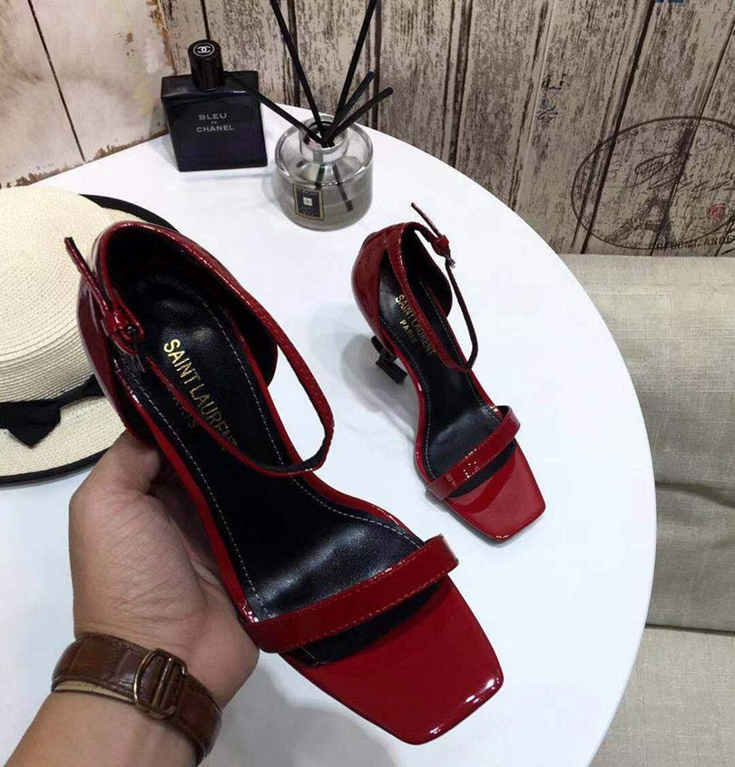 Sandália Couro Vermelho