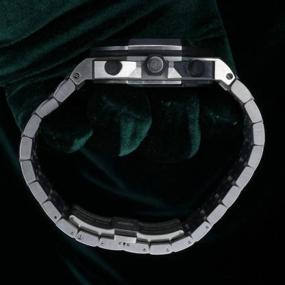Relógio Automático Esportivo 42mm Cinza Grafite Pulseira Integrada