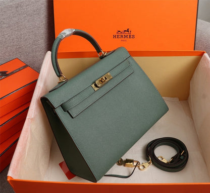 Bolsa Satchel Couro Estruturada com Alça Frontal