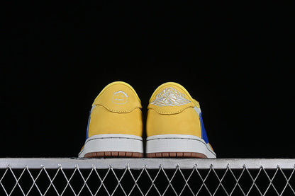 Tênis Cano Baixo Couro Amarelo Canário Detalhe Contrastante