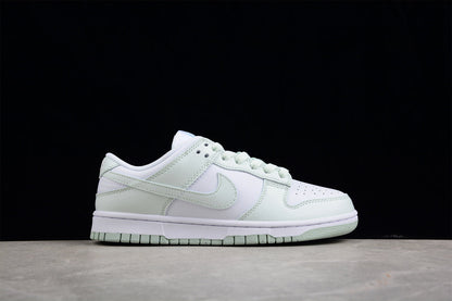 Tênis Skate Couro Cano Baixo Branco Verde Menta
