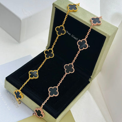 Pulseira Metal Dourado Detalhe Floral