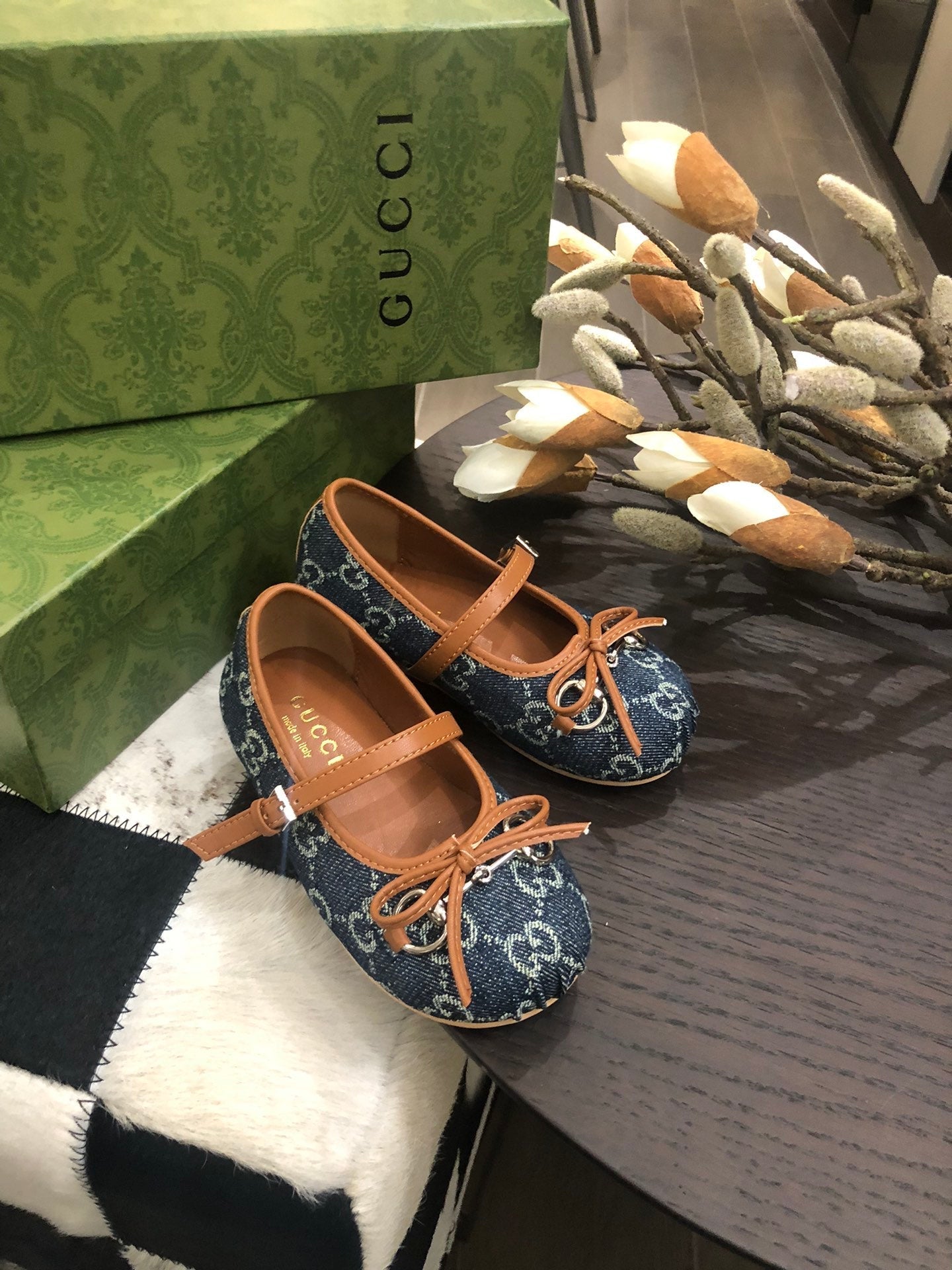 Sapatilha Lona Padrão Entrelaçado Azul Infantil