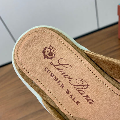 Mule Casual Couro Marrom Claro