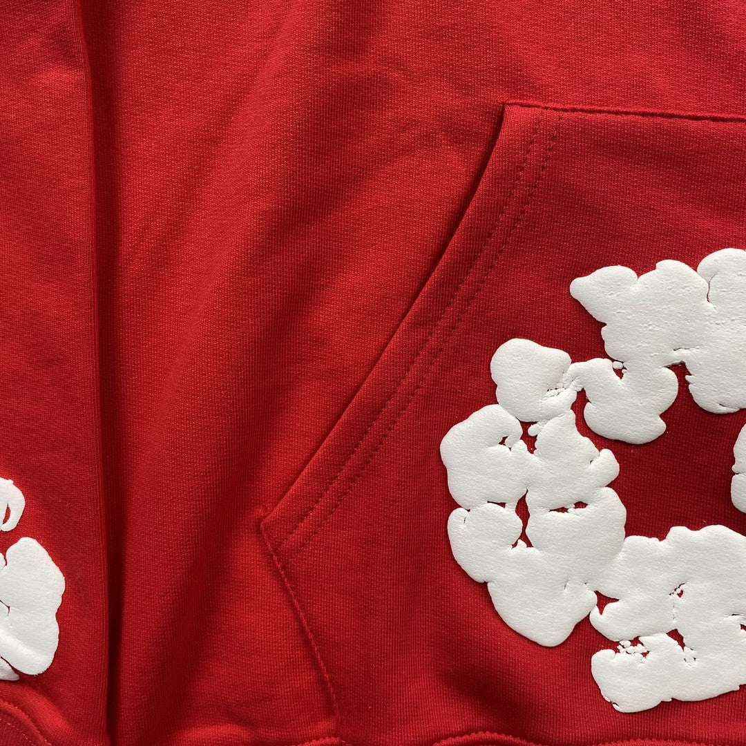 Moletom Algodão Vermelho Estampa Grinalda