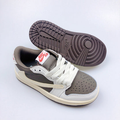 Tênis Cano Alto Basquete Beige Infantil Detalhe Contrastante