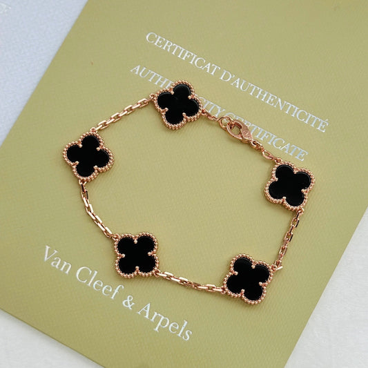 Pulseira Metal Dourado Detalhe Floral