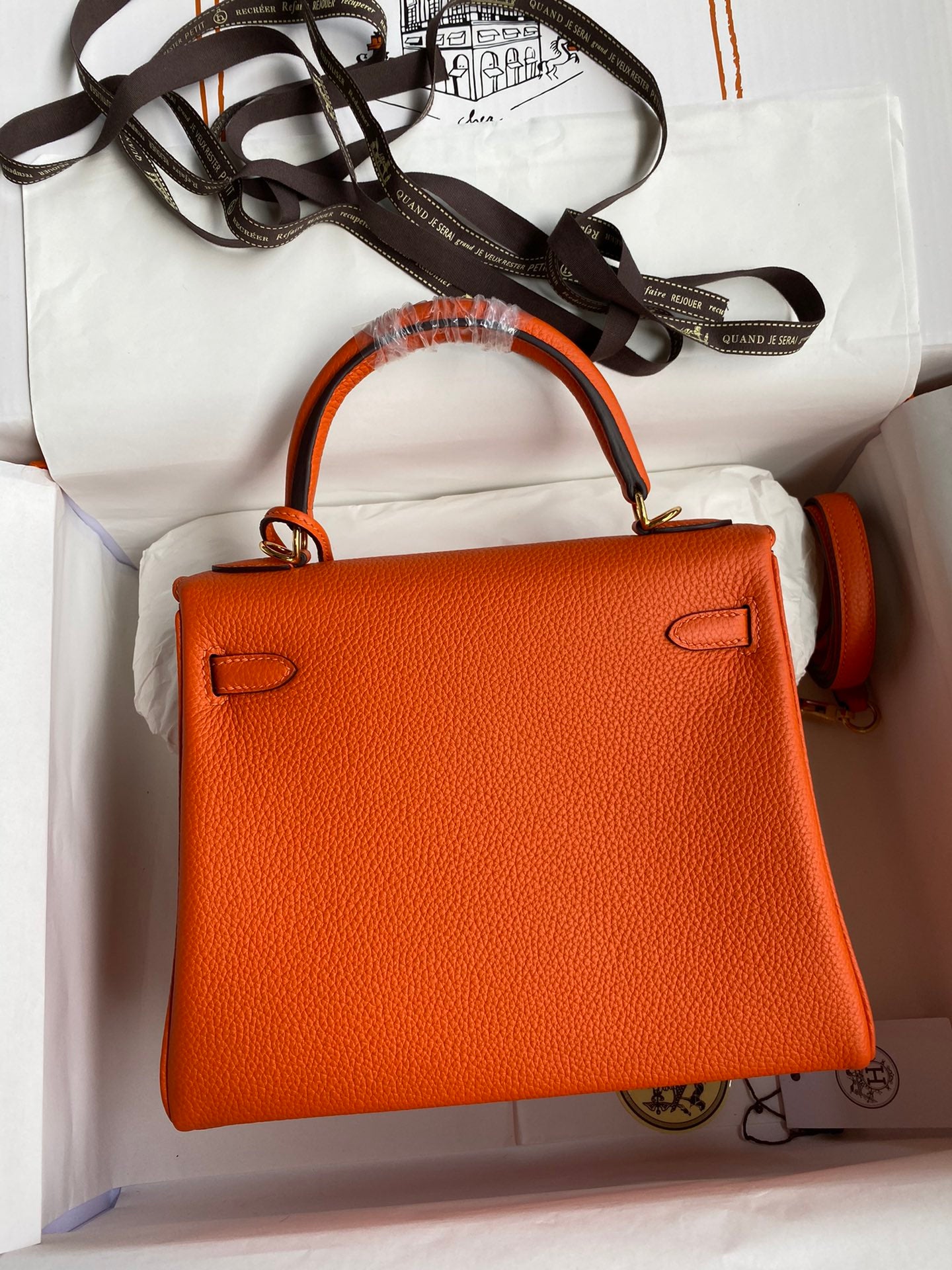 Bolsa Couro Laranja