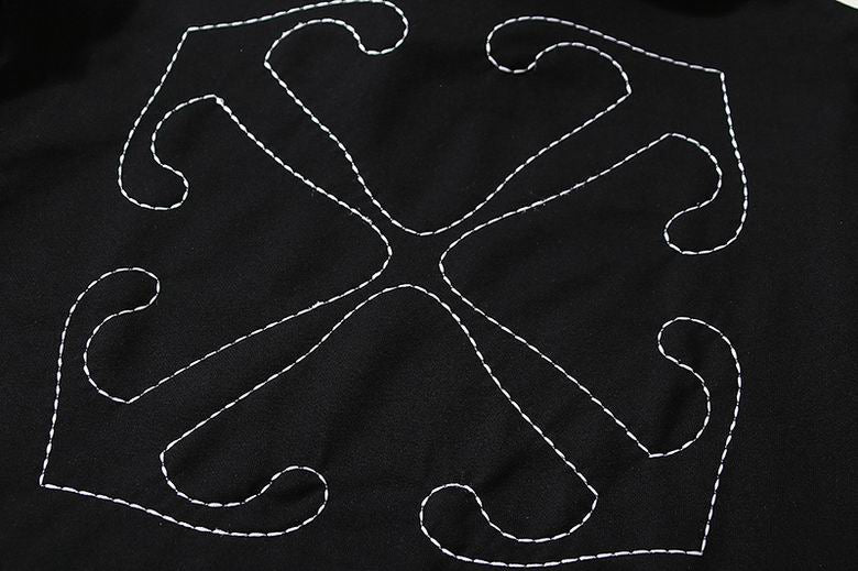 Moletom Algodão Preto Detalhe Listrado