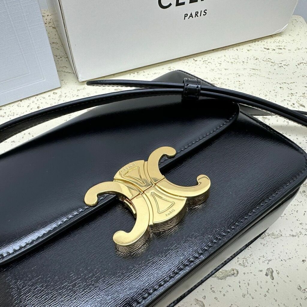 Bolsa Satchel Couro Padrão Geométrico Triângulo Clássica