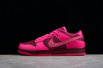 Tênis Cano Baixo Couro Rosa Detalhe Branco