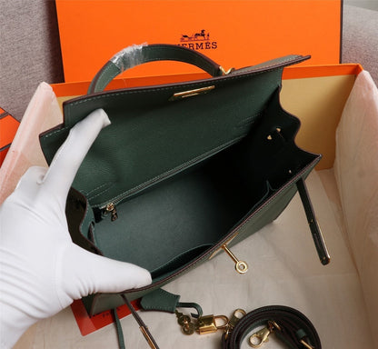 Bolsa Satchel Couro Estruturada com Alça Frontal